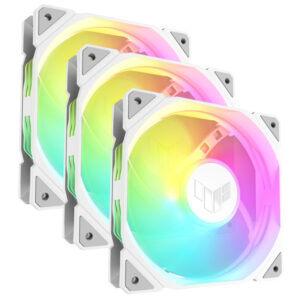ASUS TUF Gaming TR120 Reverse, PWM ARGB Fan 3-Pack - 120mm, white