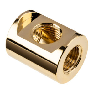 EK Water Blocks EK-Quantum Torque T-Splitter 3x G1/4 inch female thread - gold - Image 1