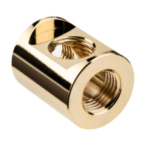 EK Water Blocks EK-Quantum Torque T-Splitter 3x G1/4 inch female thread - gold - Image 2