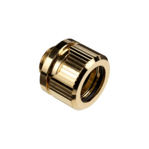 EK Water Blocks EK-Torque HDC 14 fitting straight G1/4 inch female thread to 14mm OD hard tube - gold