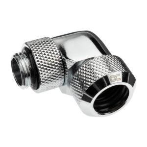 Alphacool Eiszapfen 13mm hard tube compression fitting 90 degree rotatable G1/4 - chrome