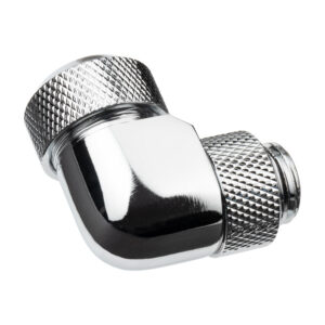 Alphacool Eiszapfen 13mm hard tube compression fitting 90 degree rotatable G1/4 - chrome - Image 2