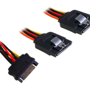 InLine SATA Power Y-Cable SATA Latch - 0.15m