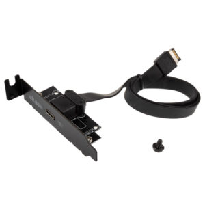 Akasa Low Profile PCI Bracket Adapter, USB 3.1 Type C - black - Image 2