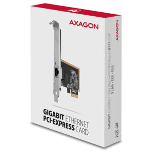 AXAGON PCEE-GRF PCI-Express Gigabit Ethernet Realtek 8111F + LP - Image 2