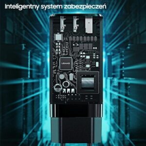 USAMS laidinis įkroviklis MT 2xUSB-C + USB GaN 65W T33 PD (only head) Fast Charging white CC110TC02 (US-CC) - Image 7