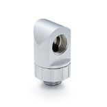 Bitspower Artemis 90 Degree Fitting - rotatable, sandblasted silver