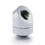 Bitspower Artemis 45 Degree Fitting - rotatable, sandblast silver
