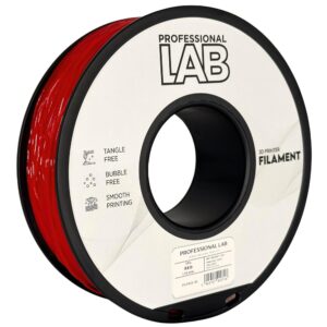 3D Plastikas - Filamentas TPU raudonos spalvos | 1.75 mm, 1 kg | Professional LAB