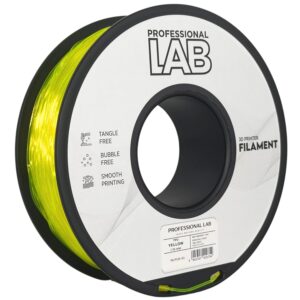 3D Plastikas - Filamentas TPU geltonos spalvos | 1.75 mm, 1 kg | Professional LAB