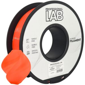 3D Plastikas - Filamentas PETG oranžinės spalvos | 1.75 mm, 1 kg | Professional LAB