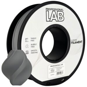 3D Plastikas - Filamentas PLA+ silver | 1.75 mm, 1 kg | Professional LAB