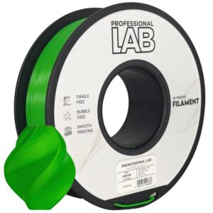 3D Plastikas - Filamentas PLA+ green | 1.75 mm, 1 kg | Professional LAB