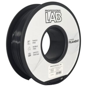 3D Plastikas - Filamentas PLA Silk juodos spalvos | 1.75 mm, 1 kg | Professional LAB