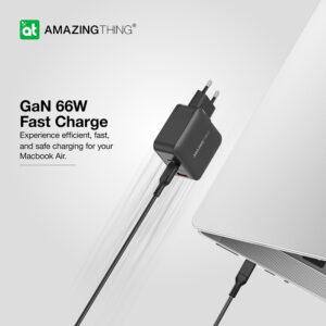 Amazing Thing Wall charger Thunder Pro GaN EUTH66W - USB + 2xType C - PD 66W black - Image 8