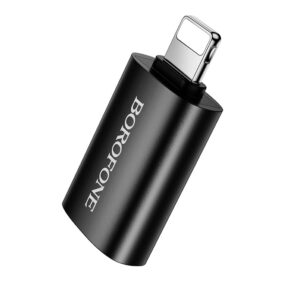 Borofone Adapter BV26 - USB to Lightning - juodos spalvos - Image 2