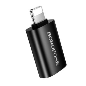 Borofone Adapter BV26 - USB to Lightning - juodos spalvos - Image 3