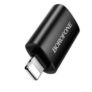 Borofone Adapter BV26 - USB to Lightning - juodos spalvos - Image 4