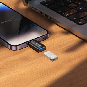 Borofone Adapter BV26 - USB to Lightning - juodos spalvos - Image 7