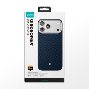 Benks Magnetic Armor Air Armor Grid Kevlar dėklas Metal Frame 600D (0068) skirtas Apple iPhone 17 Air blue - Image 7