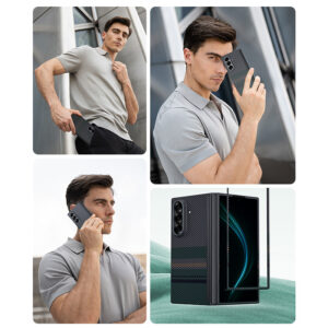 Benks Combo Armor Air Aurora Axis Kevlar skirtas Samsung Galaxy Z Fold 7 - set of back case + front cover + corning glass - Image 4