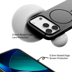 Rock Armor Matte Magnetic Series dėklas skirtas Apple iPhone 17 Pro juodos spalvos - Image 3