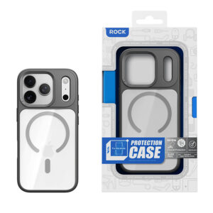 Rock Guard Series Magnetic dėklas skirtas Apple iPhone 17 Pro skaidrus-juodos spalvos - Image 6