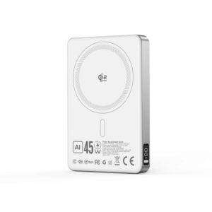 Blavec Power Bank 10000mAh BJ-05 Ultra Fast 16mm - Type C - Qi2.2 25W + PD 45W magnetic induction Magsafe 2 in 1 (PBBJ05-QI22MC10W) white - Image 3