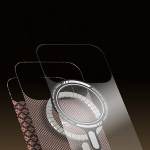 Benks Magnetic Armor Air Armor Grid Kevlar dėklas Metal Frame 600D (A069) skirtas Apple iPhone 17 Pro gold - Image 7