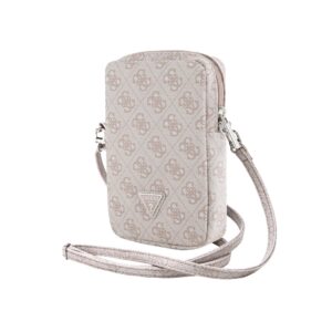 Guess PU 4G Triangle Logo Wallet Phone Bag Zipper Pink - Image 2