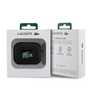 Lacoste Liquid Silicone Croc Logo dėklas skirtas AirPods Pro 2 juodos spalvos - Image 2