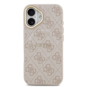 Guess PU Leather 4G Gold Frame MagSafe dėklas skirtas Apple iPhone 17 rožinės spalvos - Image 2