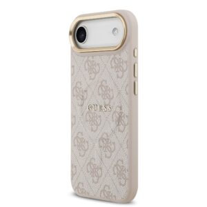 Guess PU Leather 4G Gold Frame MagSafe dėklas skirtas Apple iPhone Air rožinės spalvos - Image 1