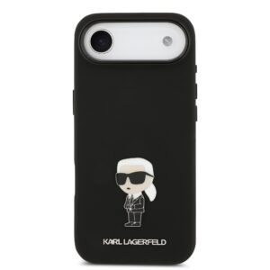 Karl Lagerfeld Liquid Silicone Metal Ikonik dėklas skirtas Apple iPhone Air juodos spalvos - Image 2