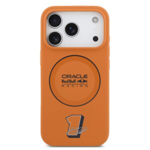 Red Bull Silicone Blue Ring MagSafe dėklas skirtas Apple iPhone 17 Pro oranžinės spalvos - Image 2
