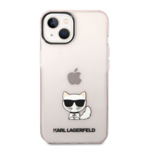 Karl Lagerfeld Choupette Logo dėklas skirtas iPhone 14 Plus Pink