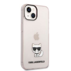Karl Lagerfeld Choupette Logo dėklas skirtas iPhone 14 Plus Pink - Image 2