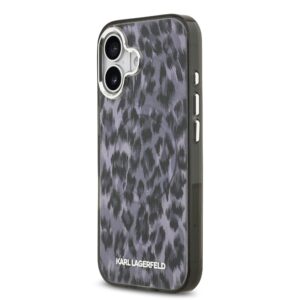 Karl Lagerfeld IML Leopard MagSafe dėklas skirtas Apple iPhone 17 pilkos spalvos