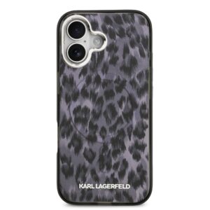 Karl Lagerfeld IML Leopard MagSafe dėklas skirtas Apple iPhone 17 pilkos spalvos - Image 2