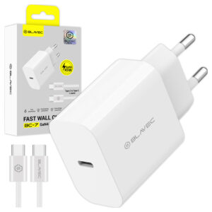 Blavec Wall charger BC-7 GaN4 - Type C - PD QC 45W 3A with Type C to Type C cable (TCBC7G4-CW453A+CC) white
