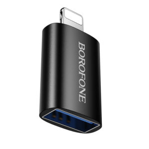 Borofone Adapter BV26 - USB to Lightning - juodos spalvos