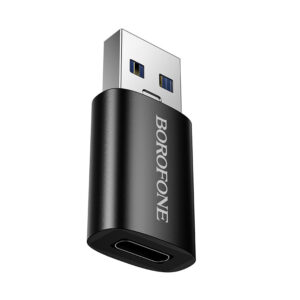 Borofone Adapter BV26B - USB to Type C - juodos spalvos