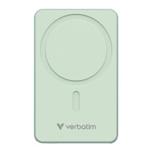 Verbatim Charge 'n' Go Essentials Magnetic Wireless Power Bank, 5000mAh, Green
