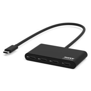 PORT CONNECT USB-C HUB, 3x USB-C 3.1 + 1x USB-C 100W PD - Image 1