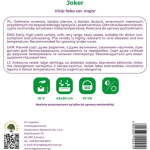 Sėklos, pupos JOKER, 35 g - Image 2