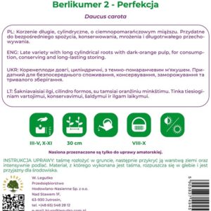 Sėklos, morkos BERLIKUMER 2, 5 m - Image 2