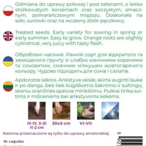 Sėklos, morkos PIERWSZY ZBIOR, 5 g - Image 2