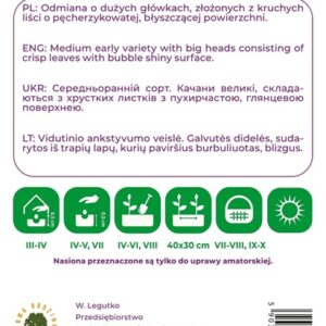 Sėklos, salotos REGINA DEI DHIACCI, 1 g - Image 2