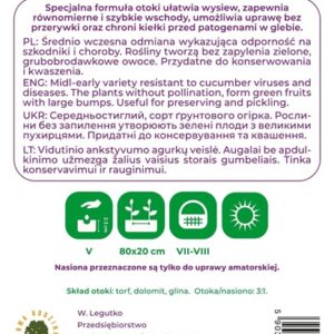 Sėklos, agurkai PARTNER F1, 50 vnt. - Image 2