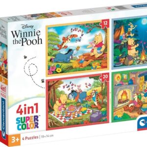 Dėlionė Clementoni 4In1 Disney Winnie The Pooh 21514